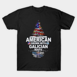 Christmas Tree  American Grown With Galician Roots - Gift for Galician From Galicia T-Shirt